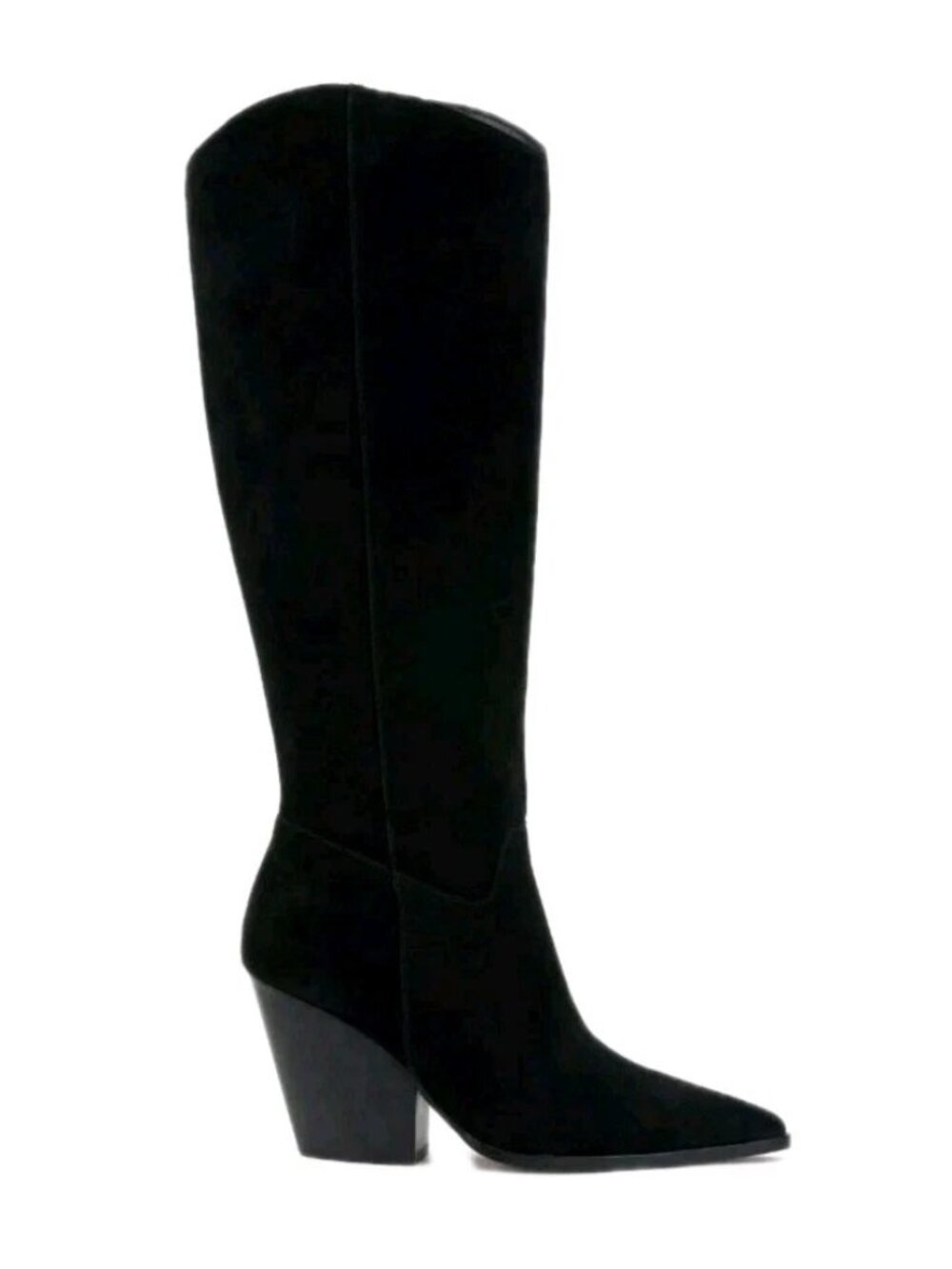 Vince Camuto Oyennda Suede Knee-High Boots Black Size 7M Western